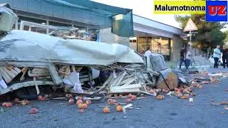 Majoqlanib ketgan damas Avariyalar yol qoidalariga rioya eting