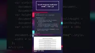Scroll Progress Indicator using HTML, CSS and JavaScript | TheProgrammerDude