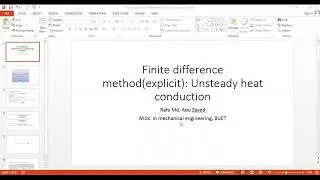 Finite difference explicit method part 1