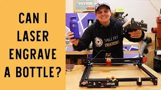 BEGINNER Laser bottle engraving with Lightburn and review of Ortur Laser Pro 2 S2 Rotary YRR 2.0