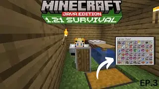 Minecraft java edition 1.21 survival ep.3 afk fishing farm!!!!!!!!!