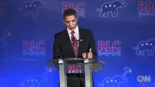 Obama impersonator Reggie Brown at GOP convention New Orleans Louisiana 19.06.