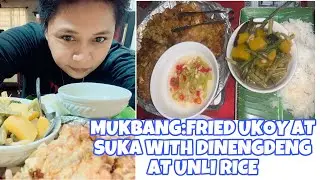 MUKBANG:FRIED UKOY AT SUKA WITH DINENGDENG AT UNLI RICE|Oyieglenz