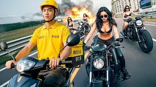 Kurir Pengantar Ditahan 5 Gadis Gangster Pengendara Motor, Tak Disangka Dia Adalah Bos yang Hilang