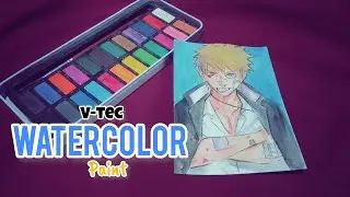 Unboxing Watercolor Super Murah | V-TEC Watercolor | Menggambar Naruto
