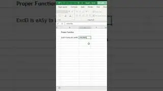 Proper formula- arranges words #youtubeshorts #shorts #excel #exceltutorial #learn #msexcel #reels