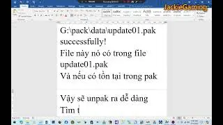 Update tính năng cho Tool Pack và Unpack game Võ lâm 1 | Kiếm thế