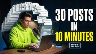 How I Write 30 LinkedIn Posts in 10 Minutes Using AI (Full Workflow)