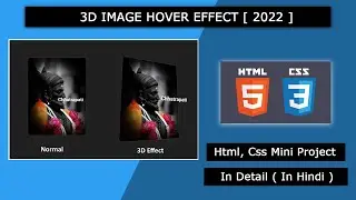 3D Image Hover Animation Effect In HTML, CSS Mini Project In Detail In Hindi