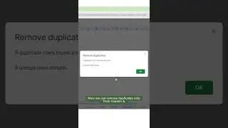 Find and remove duplicates in the Google Sheets tutorial 