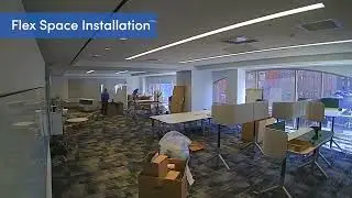 Time-lapse build out of a pilot flex space