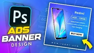 Ads Banner Design in Photoshop | Simple Social Media ads | AN Graphics