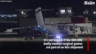 RAF plane with 84 tonnes of coronavirus PPE from Turkey finally lands back in Britain