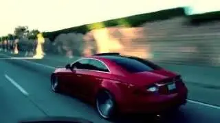 Red Mercedes CLS55 WIDEBODY Forgiato Wheels