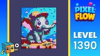Pixel Flow Level 1390 (Very Hard) Walkthrough Solution