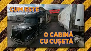 Șofer de TIR în Canada - Cum este o cabină de camion cu cușetă?