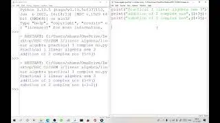 Linear algebra using python practical 1 A complex no |Sem 3| BSC CS | Mumbai university