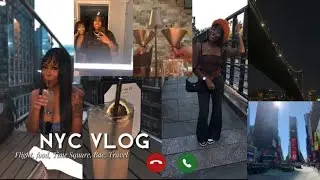NYC VLOG | flight, food, time square, bae, fun
