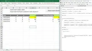 Auto Insert Formula for Next New Item using AutoFill with Excel VBA