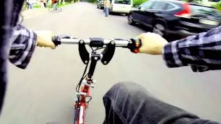 Russian Foldable Electric Bike Testdrive [Hackspace Steel Opening]