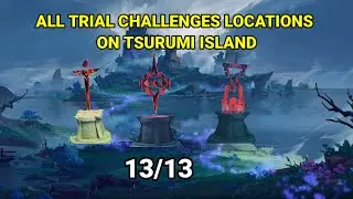 All Time Trial Challenges Locations on Tsurumi Island | Genshin Impact