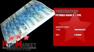 Petarda Shark 5 / PS5 / Blauer Vorbrenner / 5g / Firecracker / Böller / HD @ PYROMARKET PL