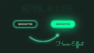 Neon button hover effect HTML and CSS