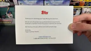 Topps Sent Me This for Missing and Damaged Cards