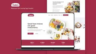 Responsive Food Landing Page Website Design Using HTML | CSS | JS | Project 1