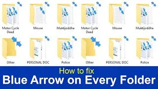 How do I get rid of the blue arrows on my folders