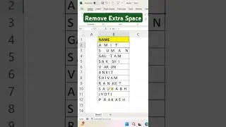 🔥Remove Extra Spaces in Excel | 