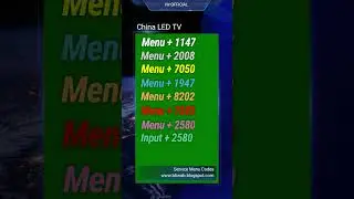China LED TV Service Menu Codes #ServiceMenuCodes #Servicemode #Chinaled