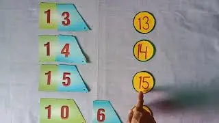 Learn  counting from 1to 20  with solid objects and Maan cards in English