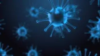 Virus Cells Viruses Virus Cells Under Microscope, Floating In Fluid | Free Stock Video Footage HD 4K