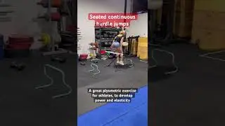 Seated continuous hurdle jumps - A great plyometric exercise, for athletes