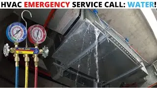HVAC Emergency Service Call: Air Conditioner Leaking Water (AC Drain Line Clogged)