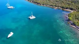 Bay Soline, Island  Iz (Croatia from the air)