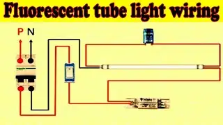 fluorescent tube light wiring | How to wire tube light with blast | Home made tube light connection