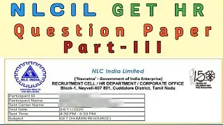 NLCIL GET HR Question Paper Analysis || Part III || UGC NET Labour Welfare || PSU HR || UPSC ALC