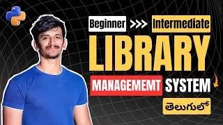 🐍 Library Management System using Python in Telugu | Python Intermediate Mini Projects in Telugu
