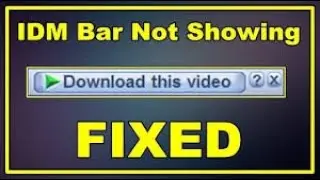 fix IDM download bar not showing on Facebook videos 2021 YouTube