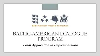 Info Webinar on Baltic-American Dialogue program