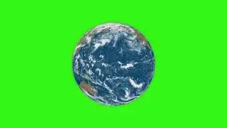 Earth rotating green screen