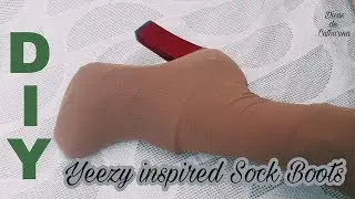 Diy- YEEZY inspirado SOCK BOOTS | Tranformando sapato em Bota