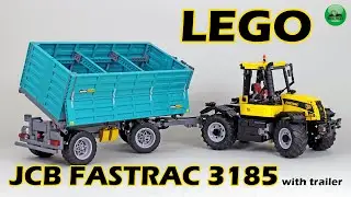 JCB Fastrac 3185 & Oehler ZDK 180 in Lego version by Eric Trax