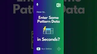 Excel Tips for Entering Same Pattern Data in Seconds! ⏳️ #excel #learnexcel