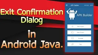 How to Exit with Confirmation Dialog? (Android JAVA)