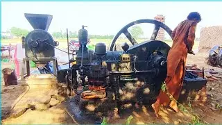 Oil diesel engine Ruston high power engine || Old Black Diesel Engine Starting
