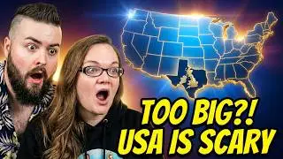 How Big Is USA Actually? REACTION!! | Irish Couple First Time REACT!!
