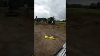 Putting tires on to get the combine home